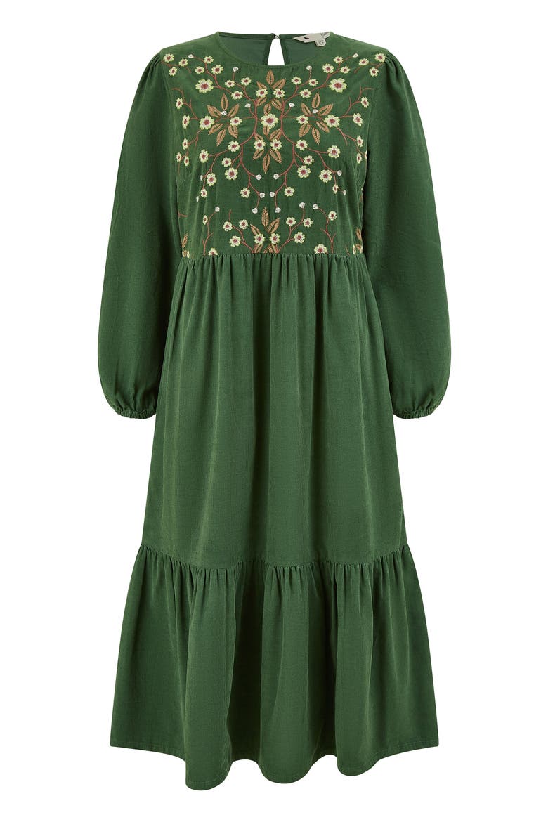 Long Sleeve Embroidered Midi Dress