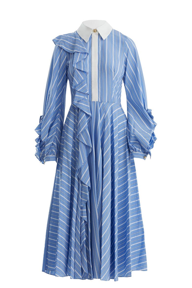 Ruffle Detail Midi Dress