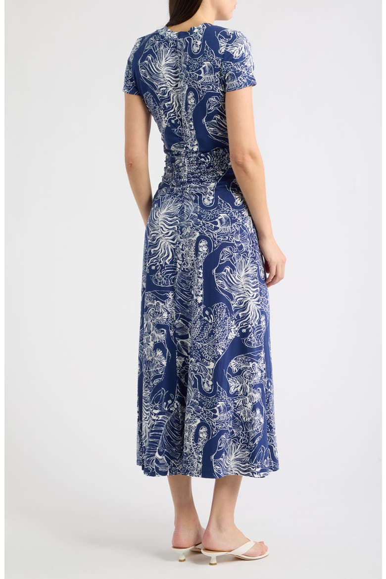 Alma Print Knit Midi Dress