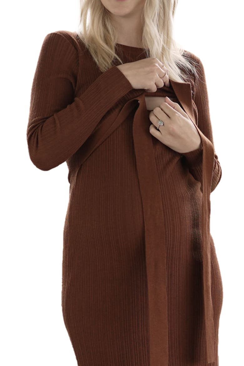Knit Midi Maternity/Nursing Dress