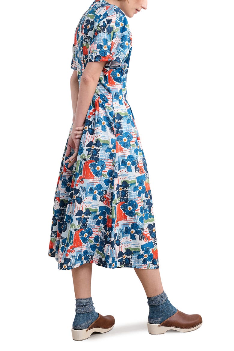 Lamorna Print Organic Cotton Midi Dress