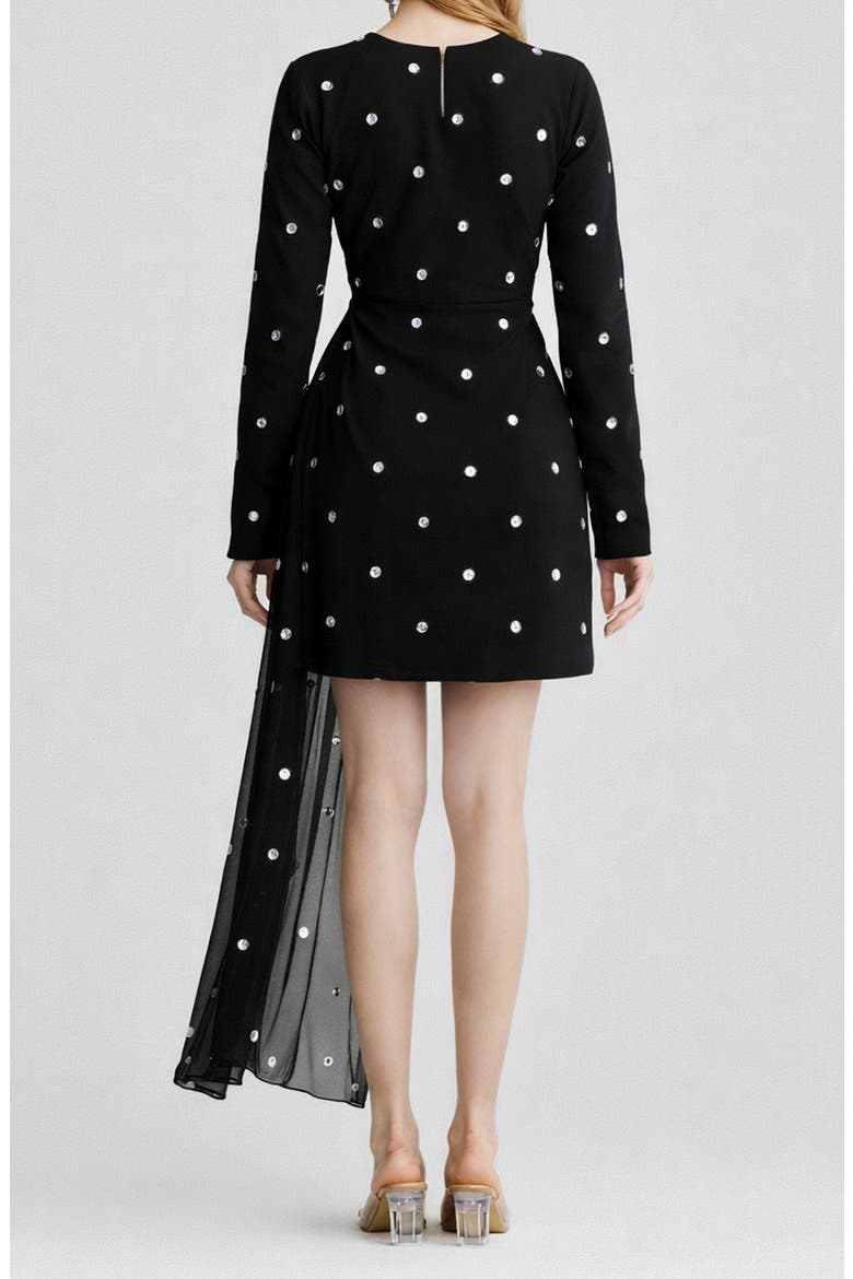 Kaia Long Sleeve Minidress with Removable Drape Belt