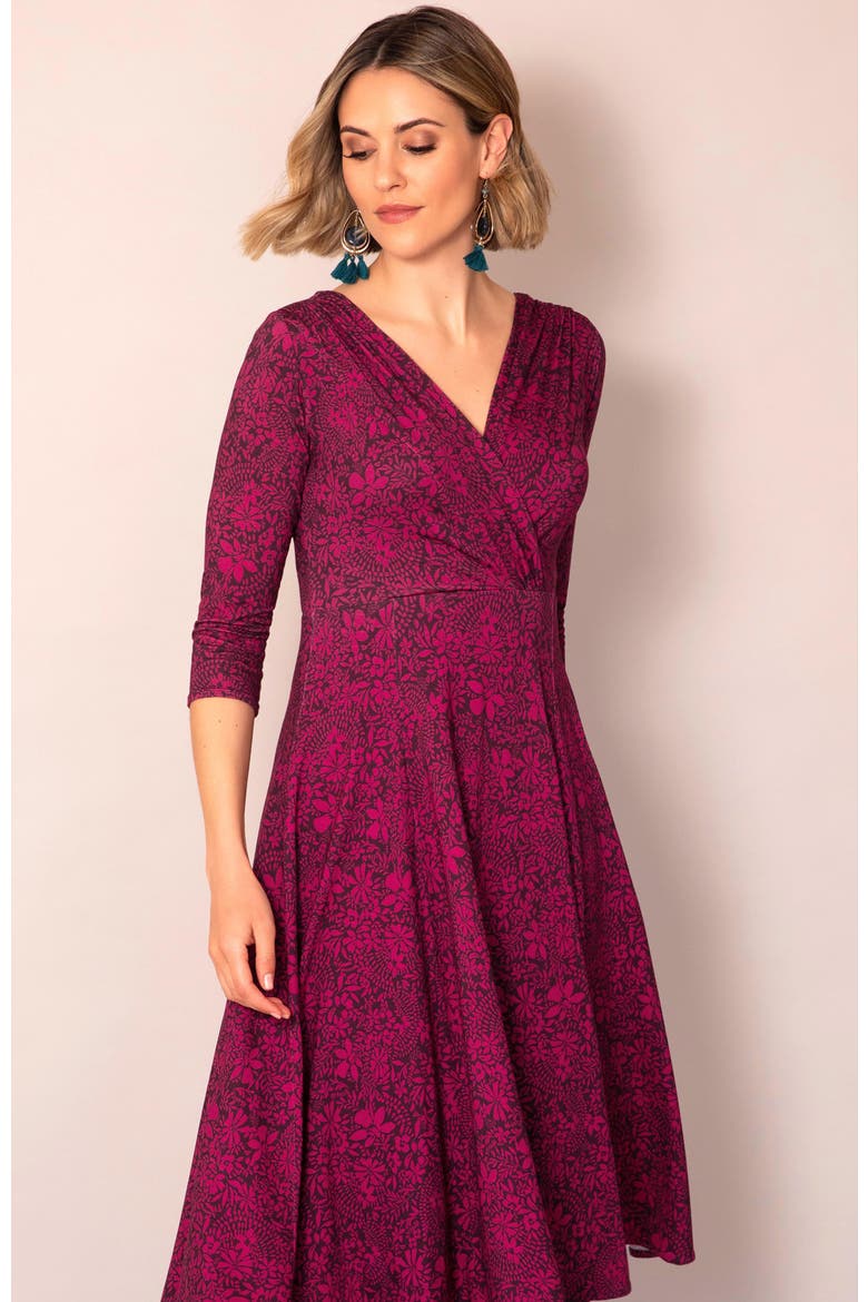 Sculpted Fit Flare Midi Dress