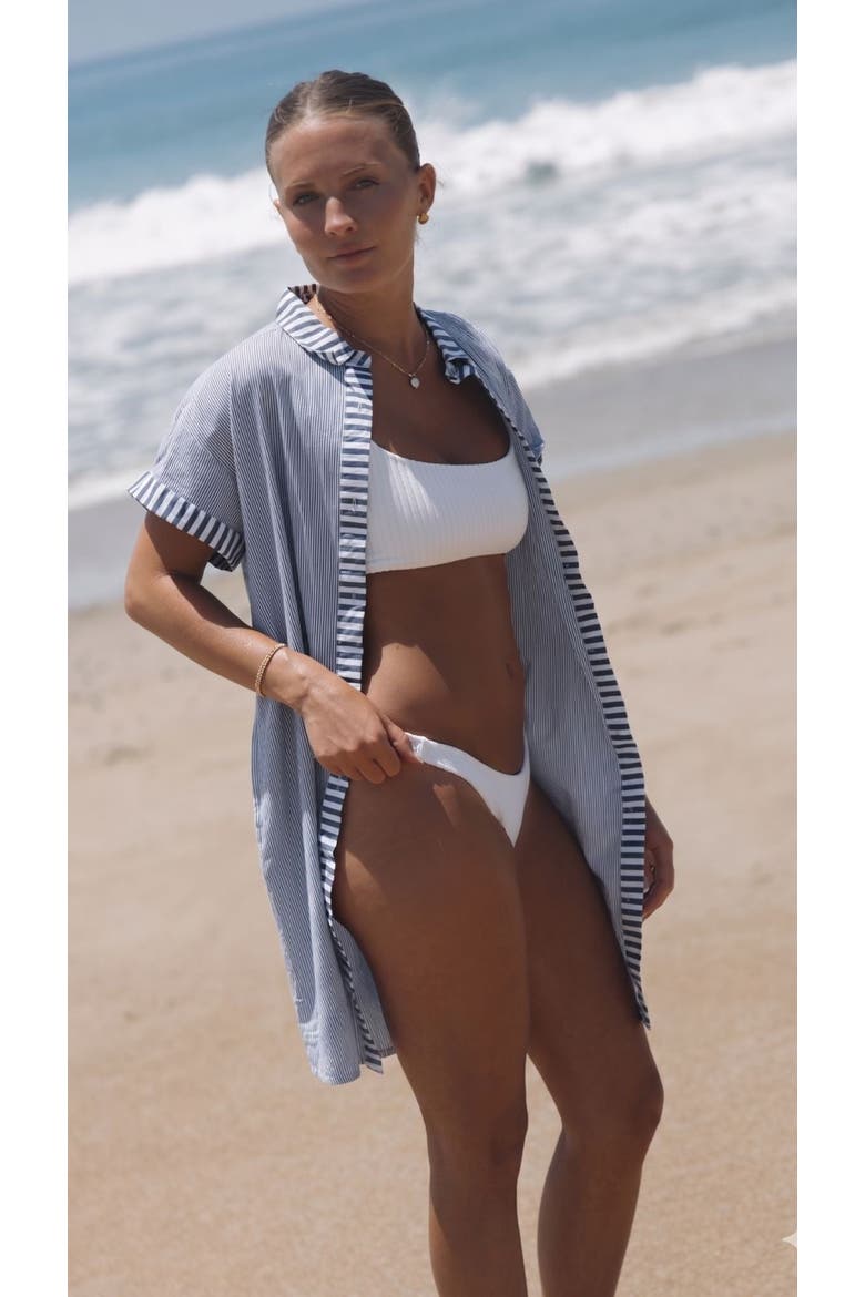 Riga Short Sleeve Short Dress Cover-Up