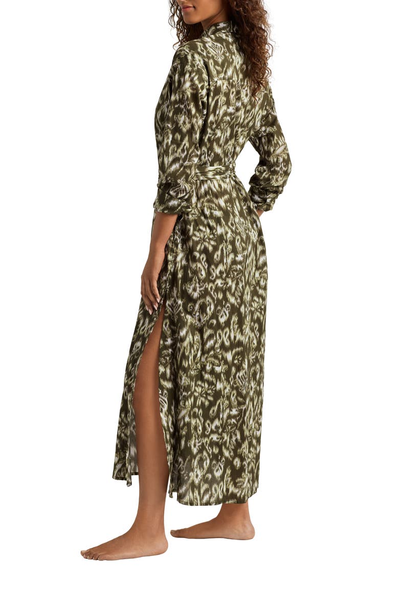 Print Midi Cover-Up Shirtdress