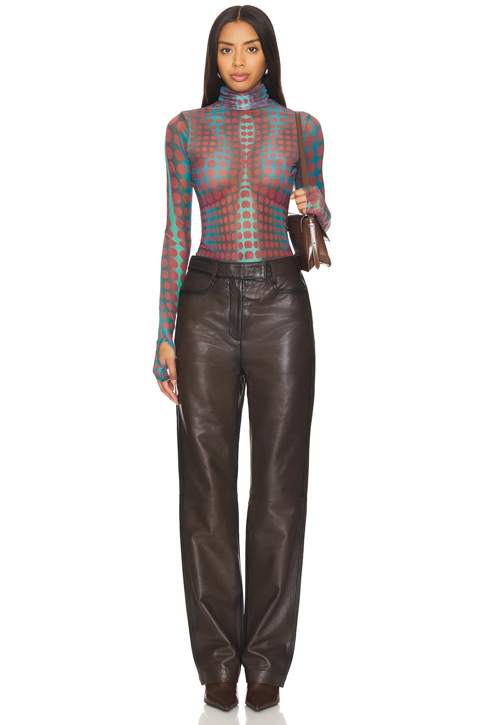 AFRM Zadie Top in Cyber Optic Dot - Image 4