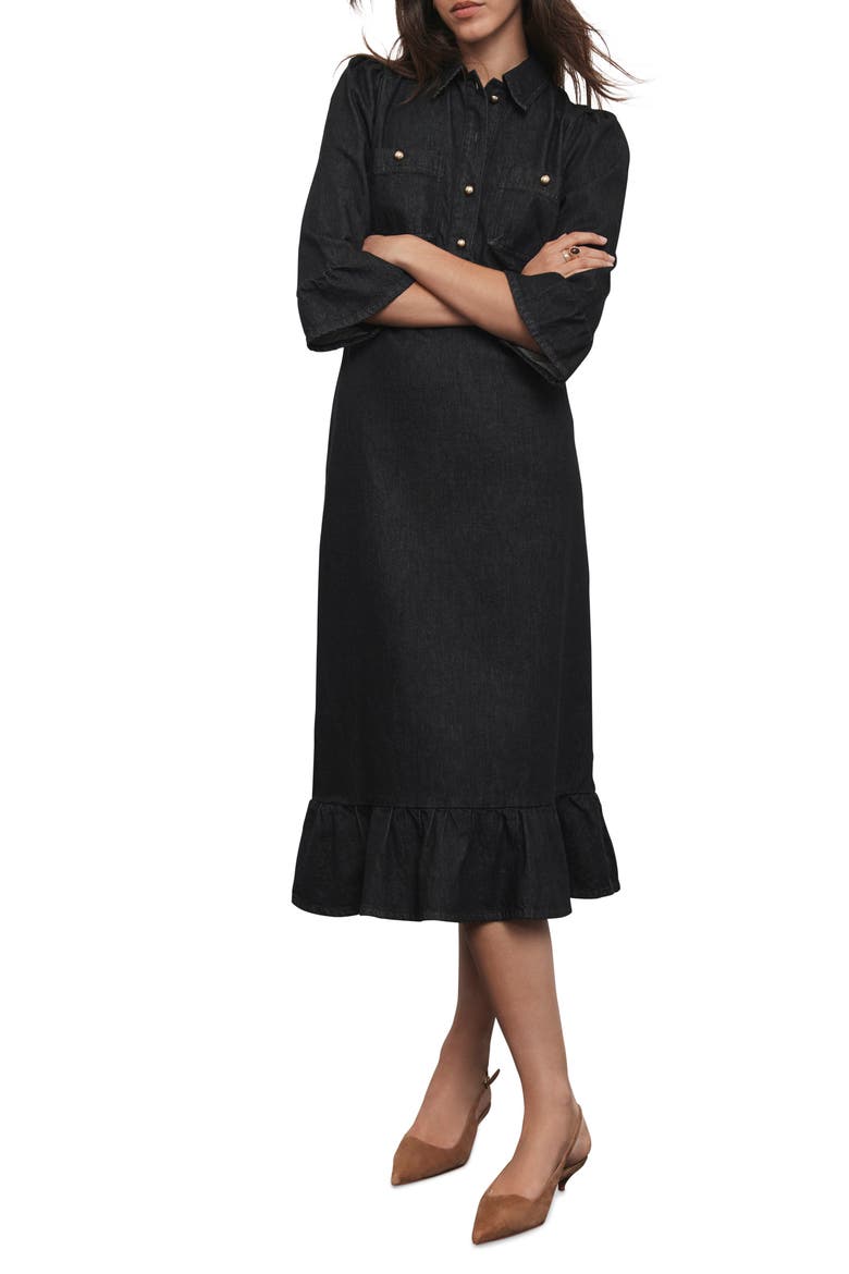 Denim Midi Shirt Dress