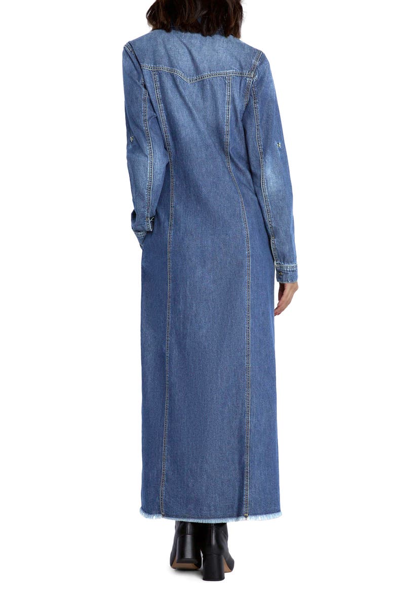 Long Sleeve Denim Maxi Shirtdress