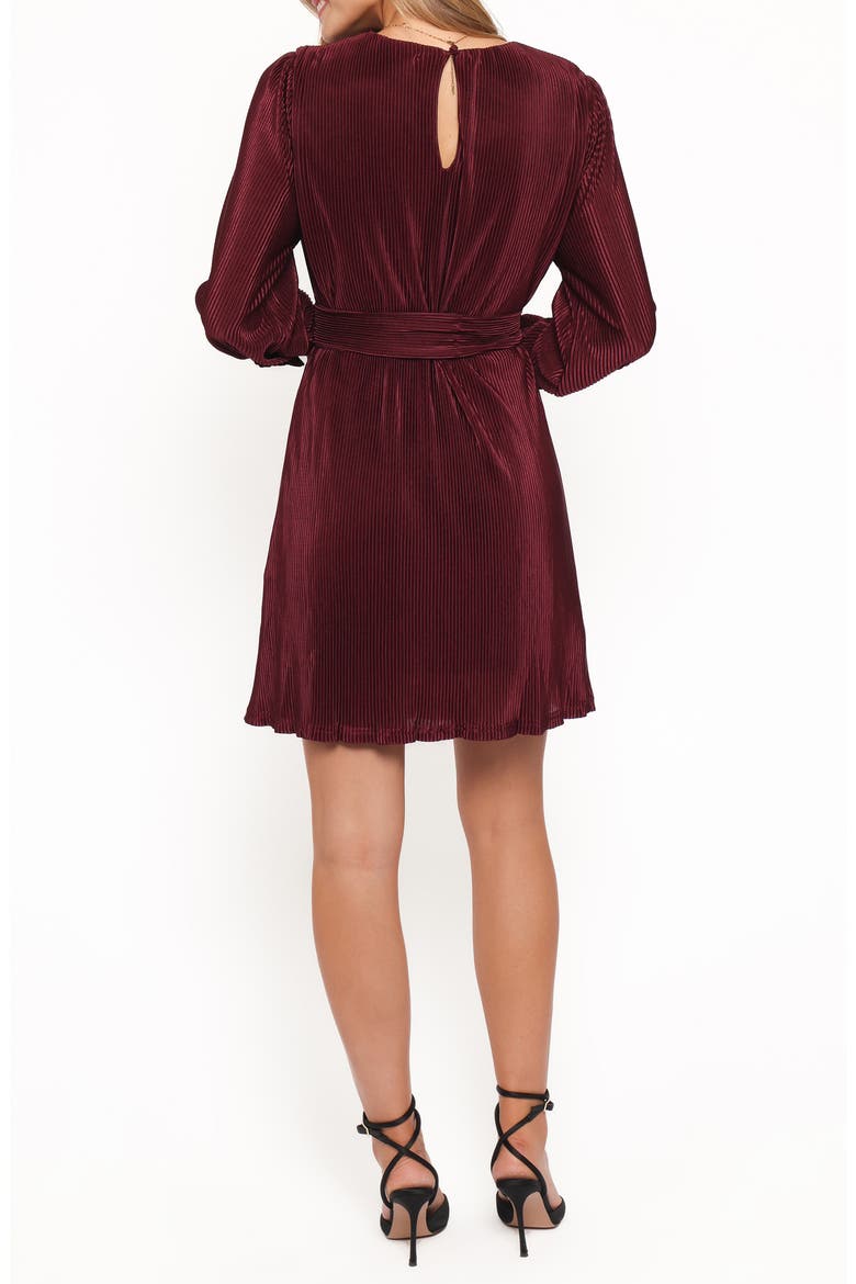 Joy Long Sleeve Plissé Minidress