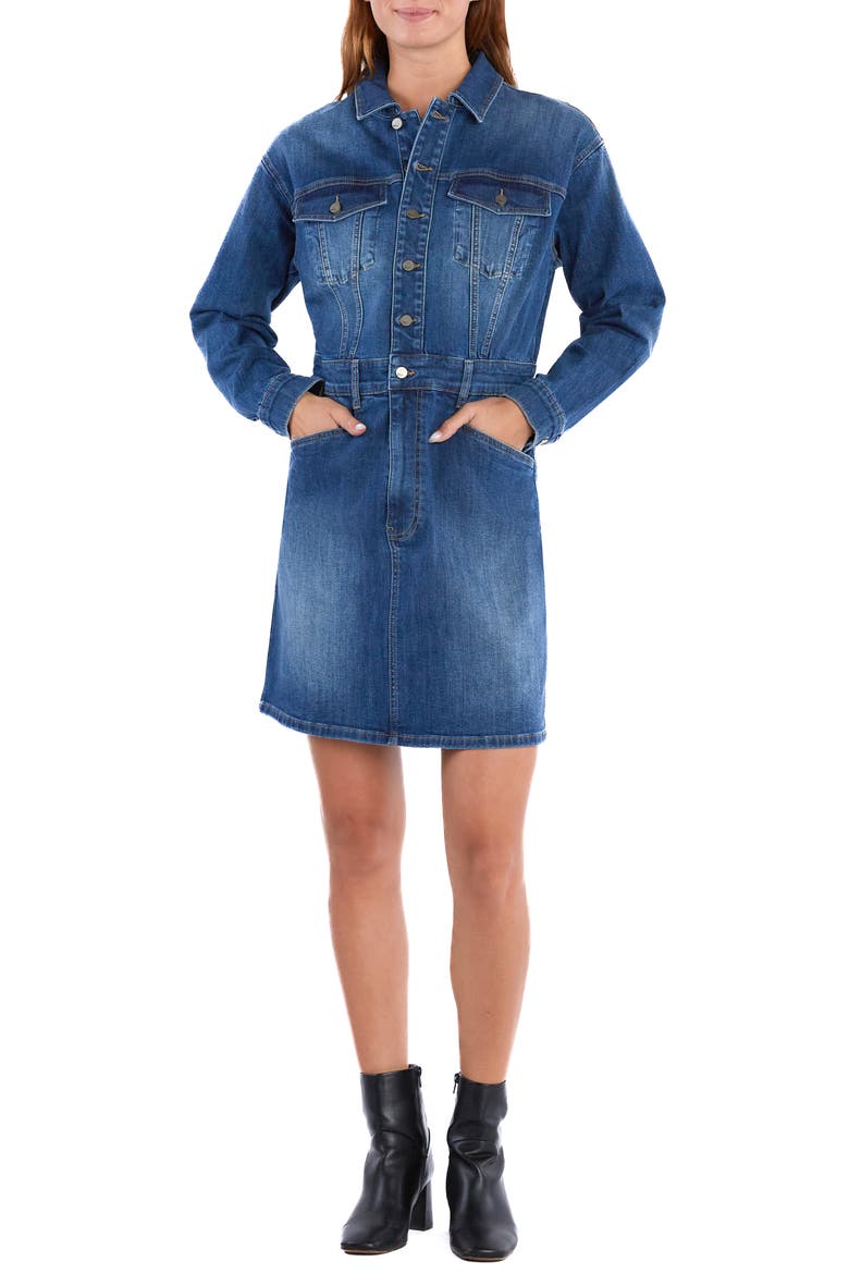 Riley Long Sleeve Denim Minidress