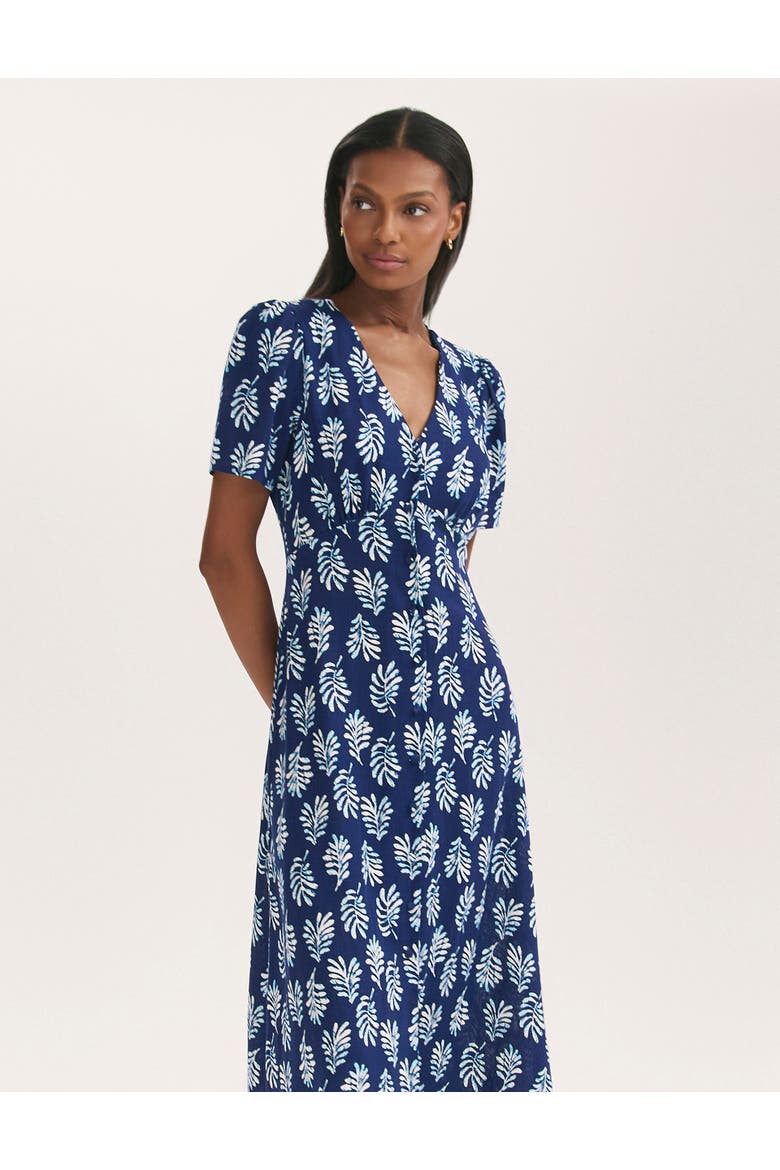 Martina Printed Crepe Midi Dress