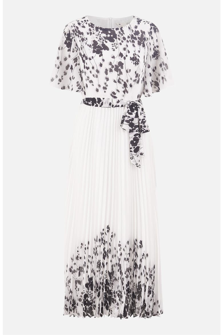 Short Sleeve Pleated Midi Dress