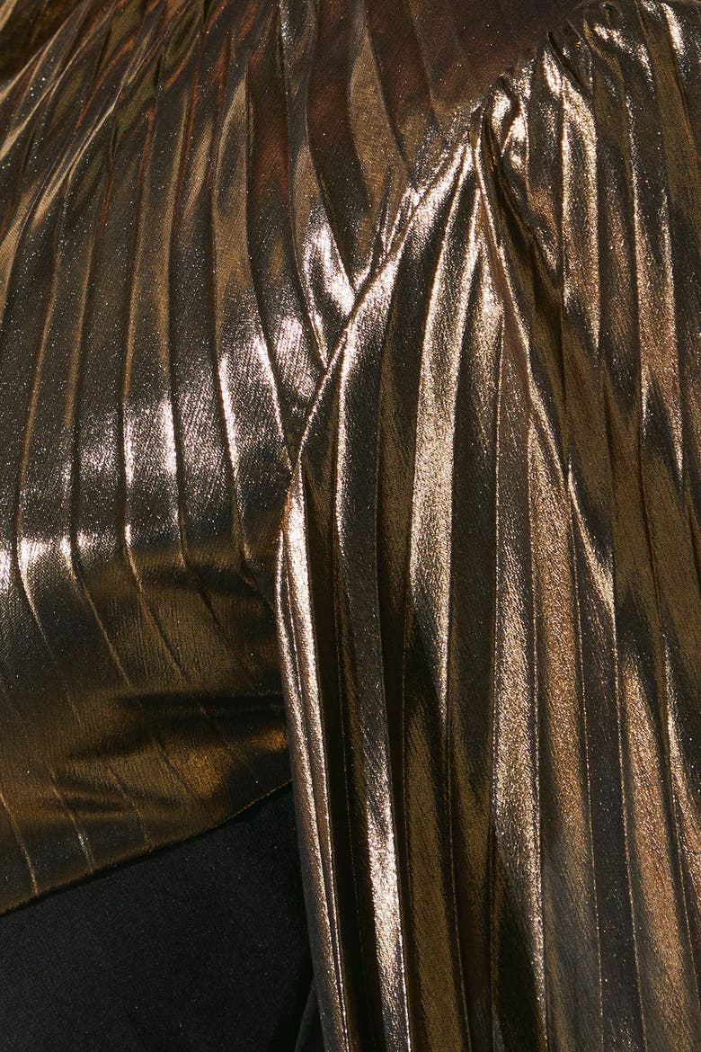 Party Metallic Long Sleeve Mini Dress