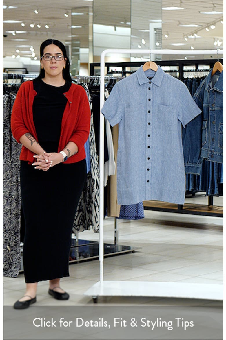 Relaxed Linen Mini Shirtdress