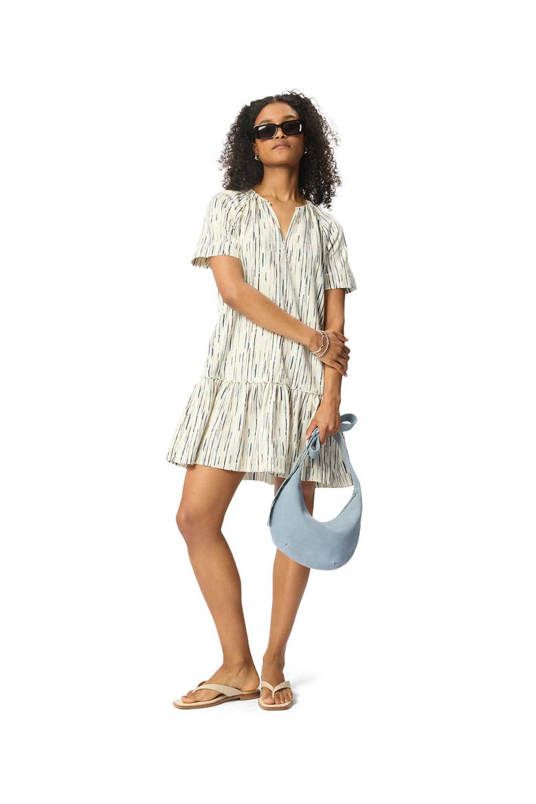 Abstract Stripe Short Dress