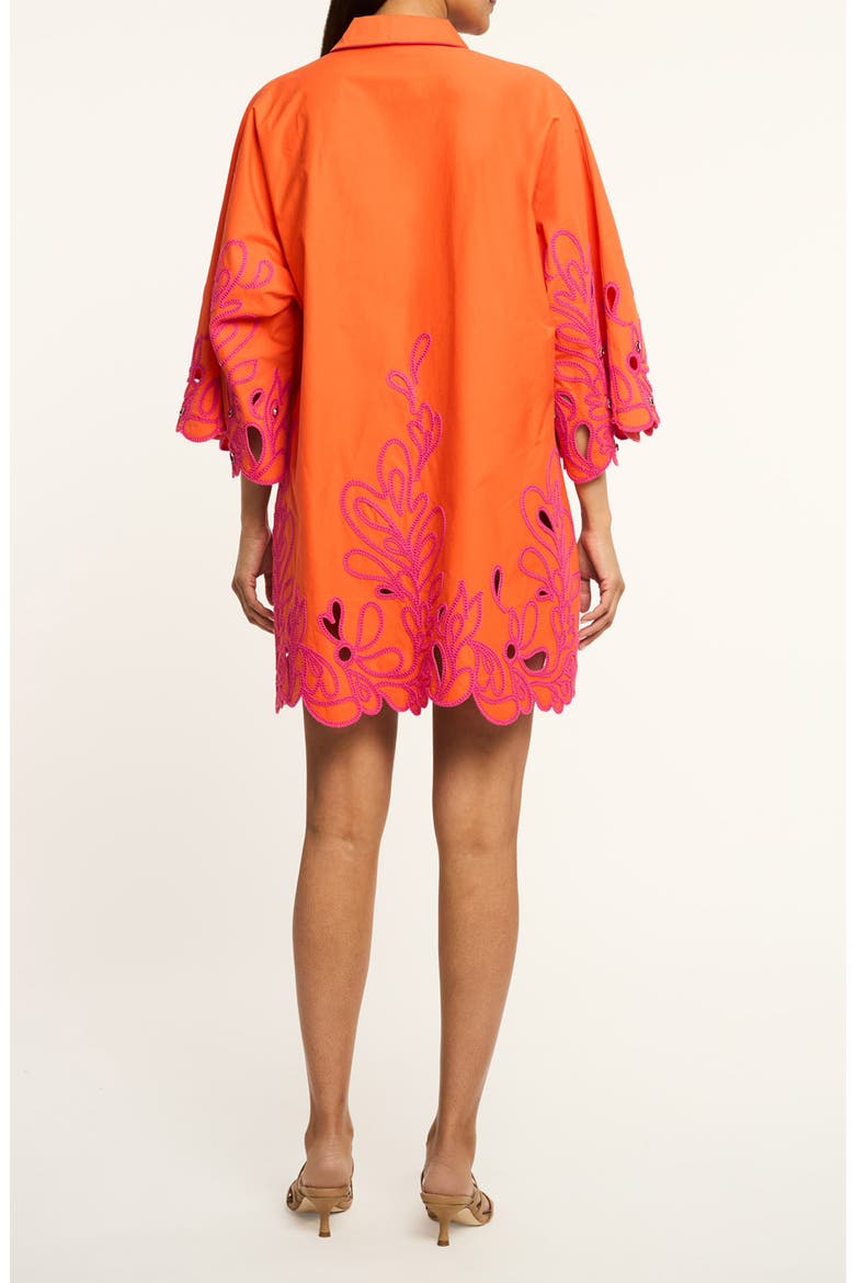 Embroidered Paisley Bloom Cotton Minidress