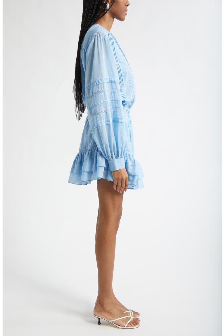 Arabella Lace Inset Long Sleeve Cotton Minidress
