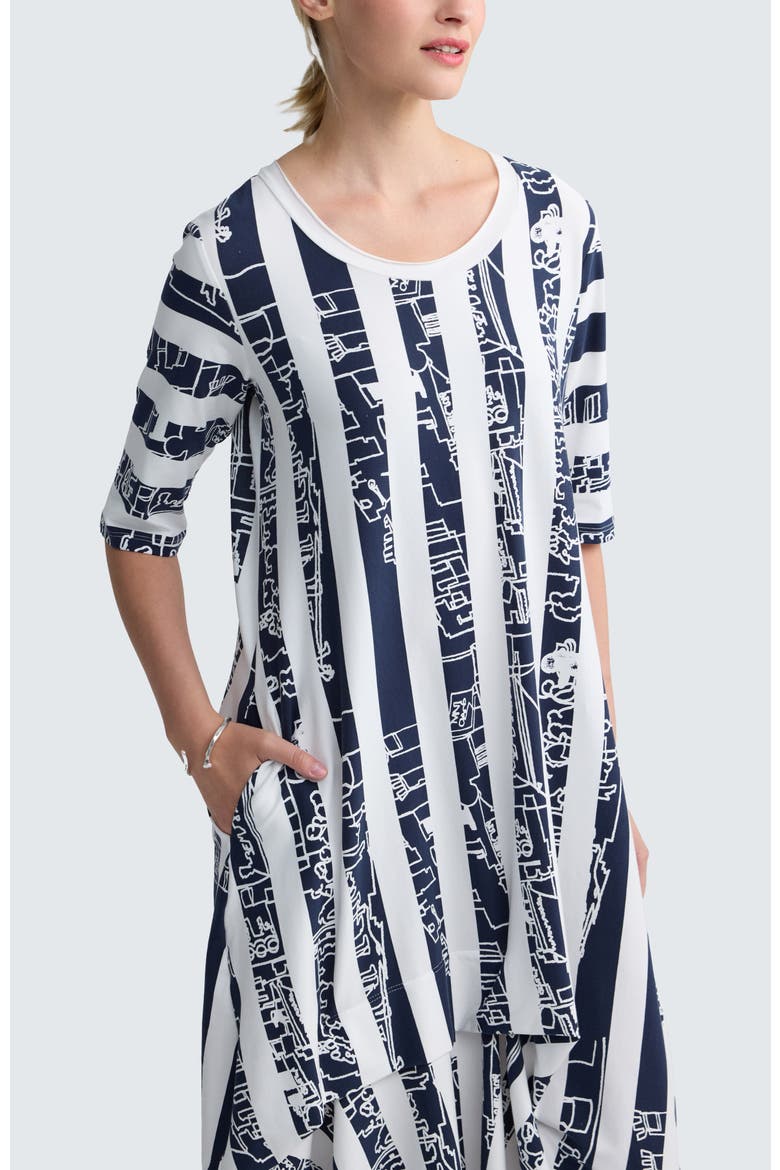 Amethyst Striped Jersey Dress