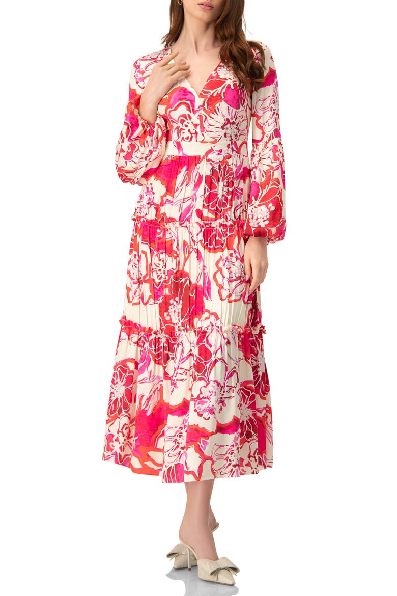 Puff Sleeve Floral Maxi Dress
