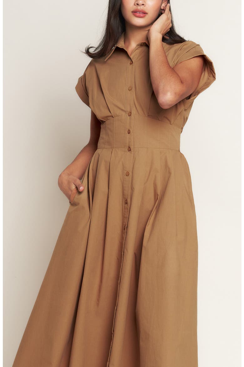 Corset Midi Fit & Flare Dress