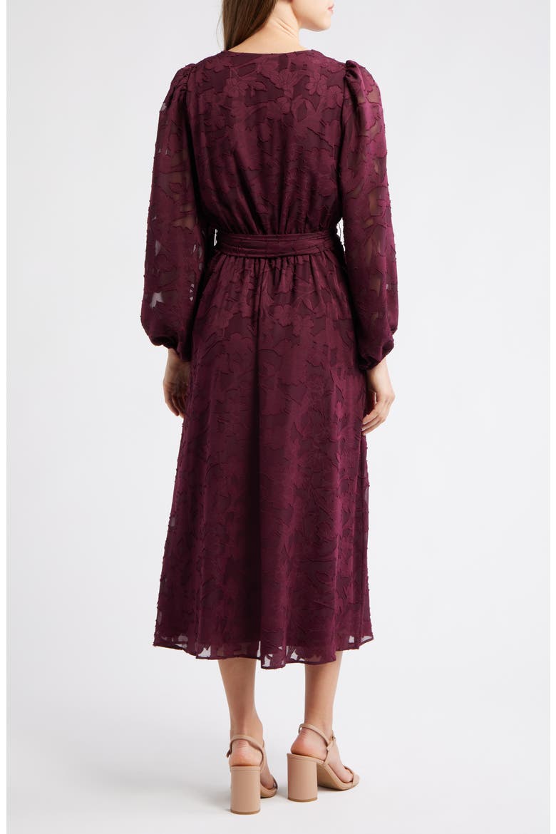 Floral Appliqué Long Sleeve Dress