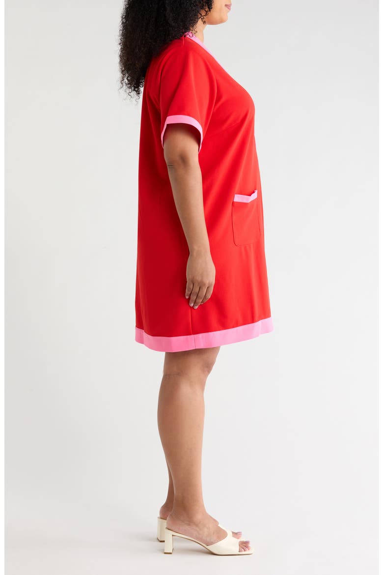 Durmela Contrast Shift Minidress