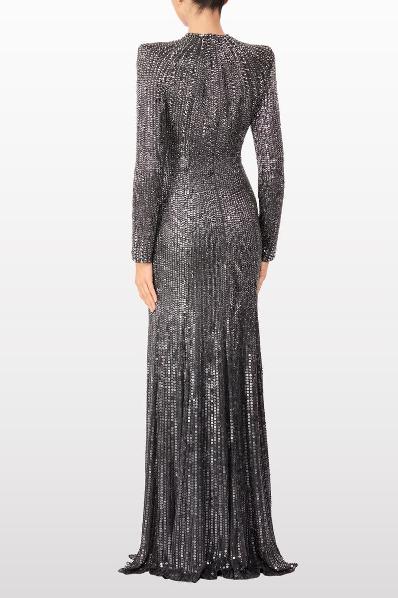 Rory Embellished Mock-Neck Maxi Dress