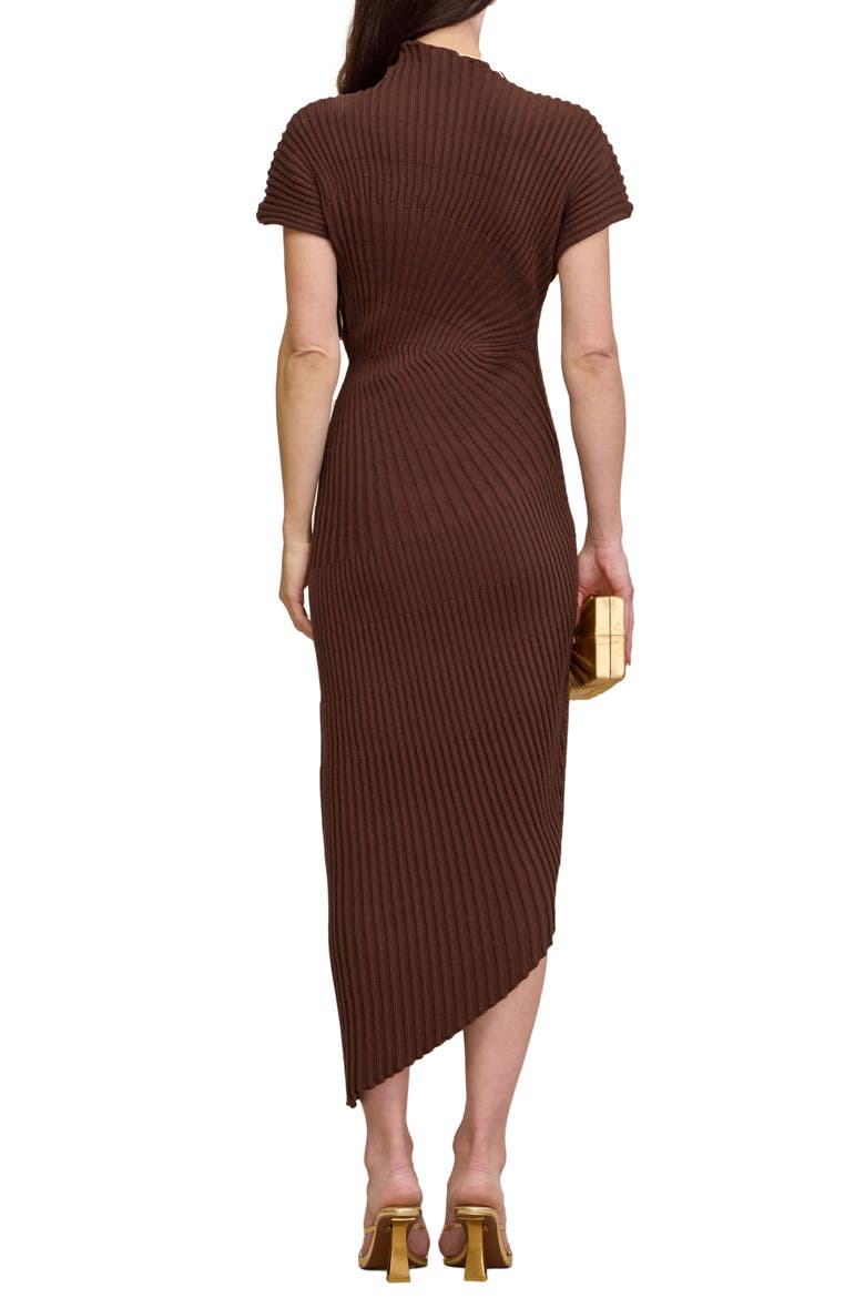 Chrysta Turtleneck Rib Midi Sweater Dress