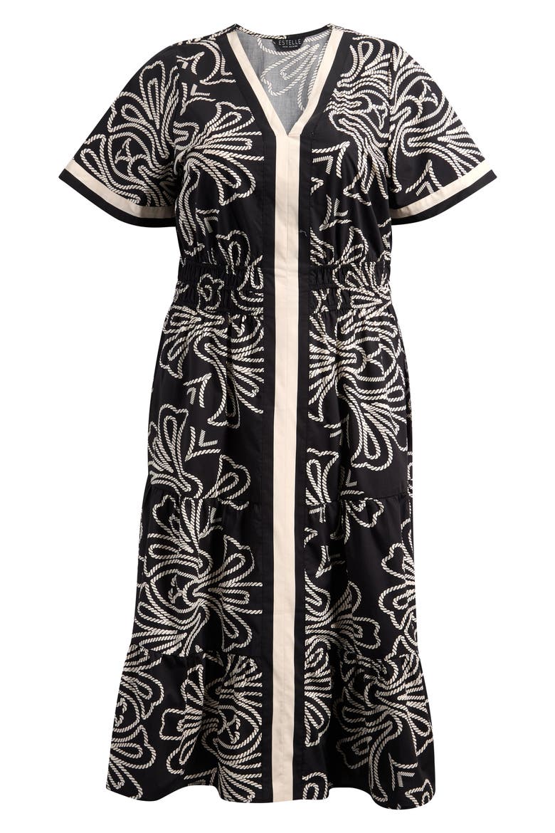Lune Print Midi Dress