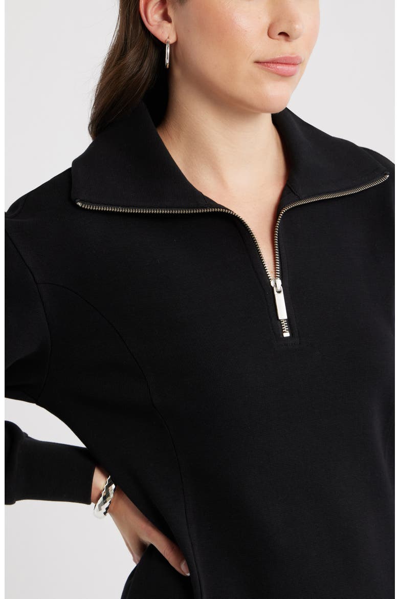 Long Sleeve Half Zip Knit Travel Dress