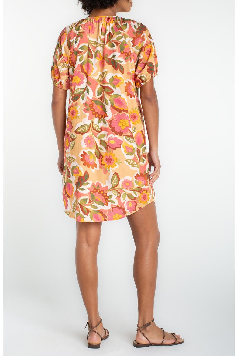 Floral Shirred Shirtdress