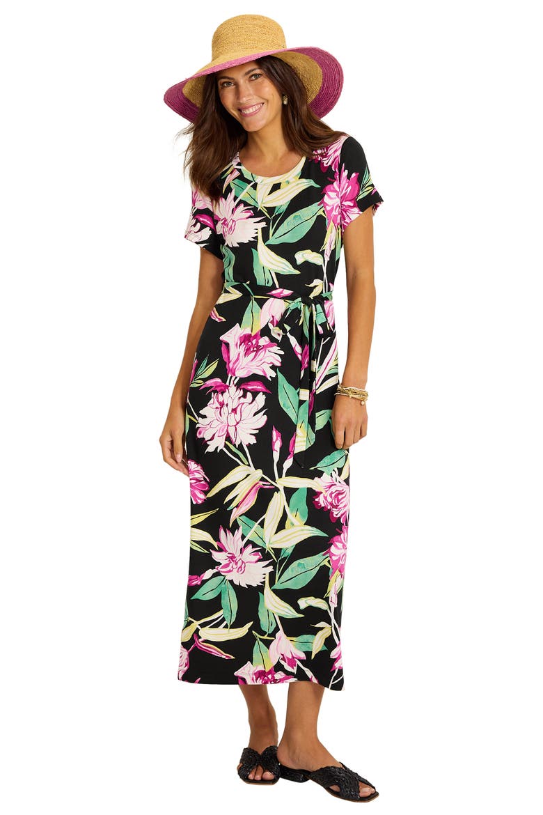 Twilight Bloom Knit Midi Dress