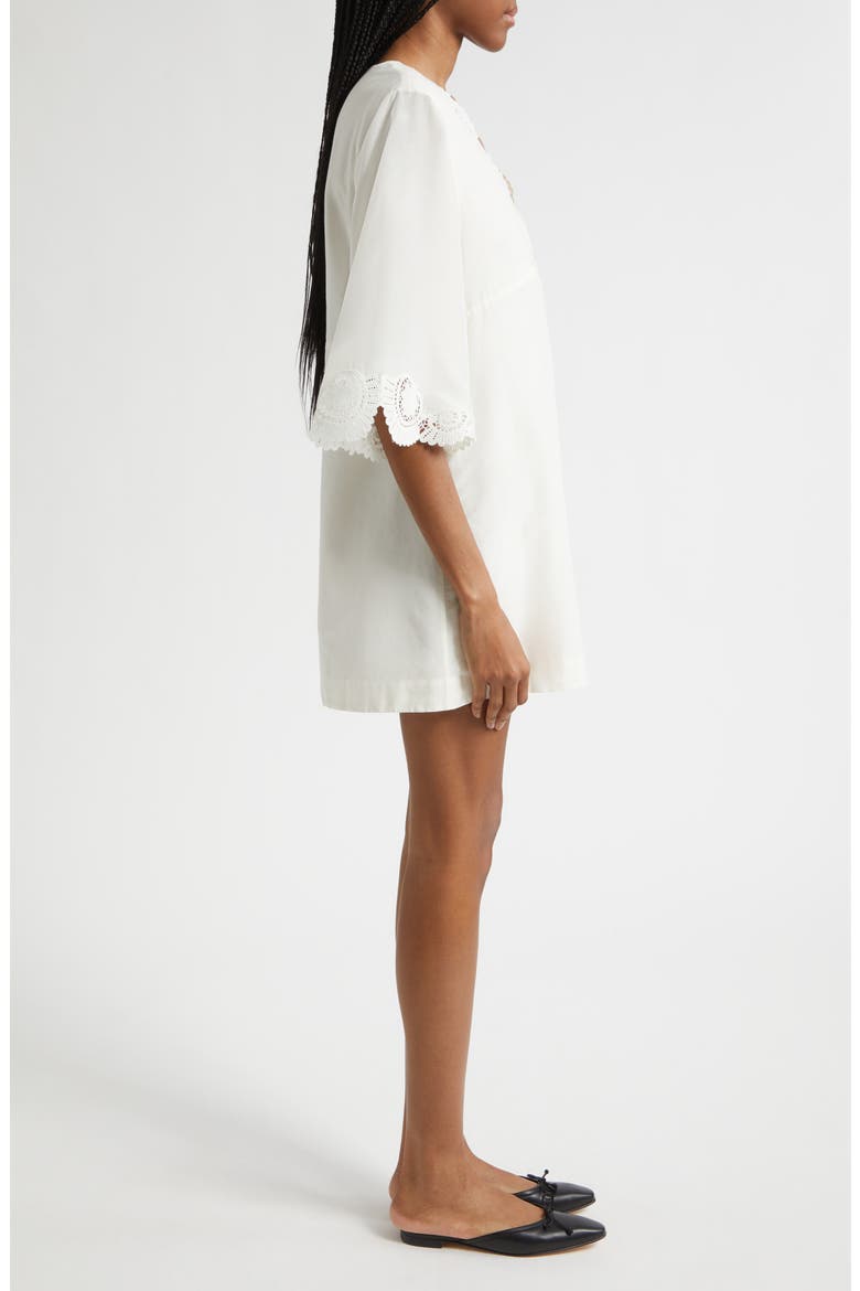 Darya Broderie Trim Kaftan Minidress