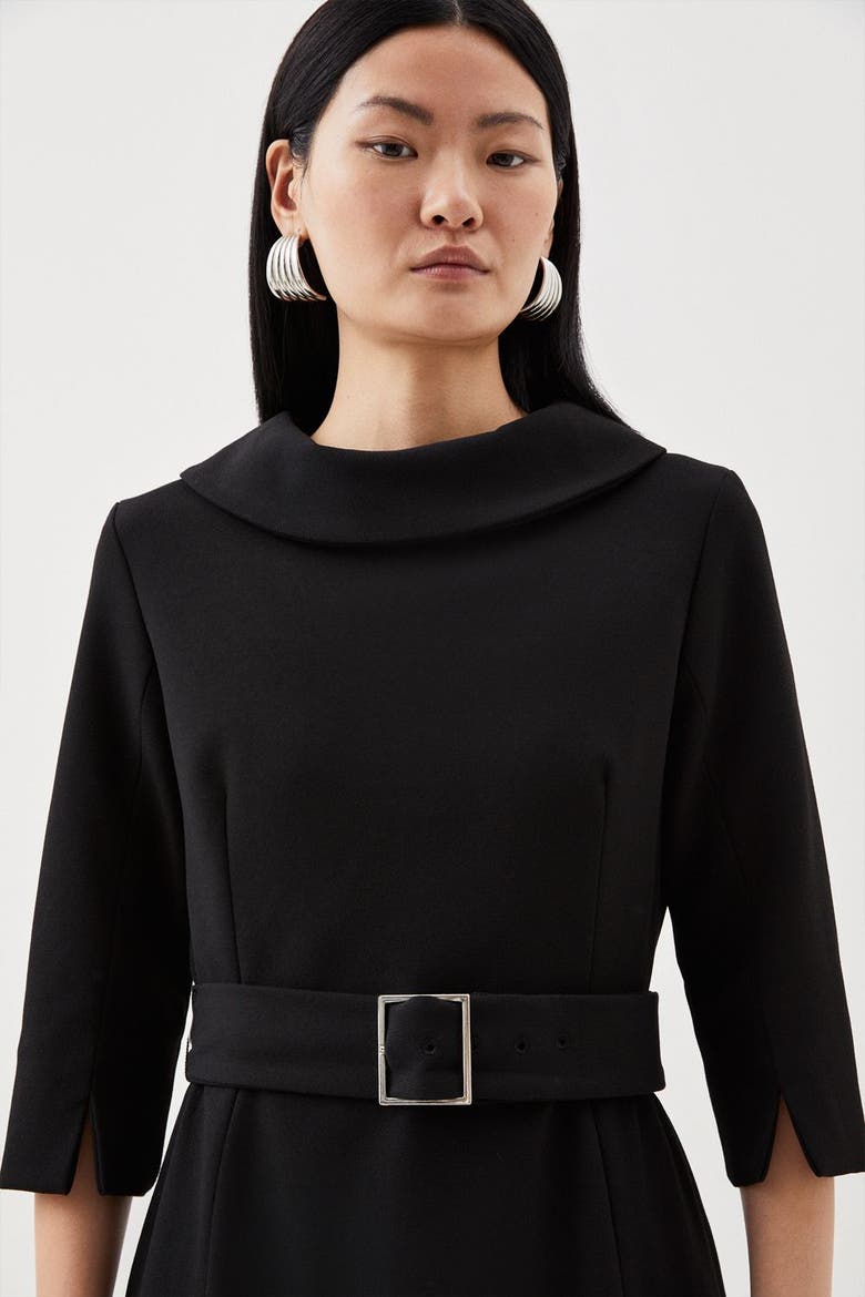 Petite Roll Neck Pencil Midi Dress