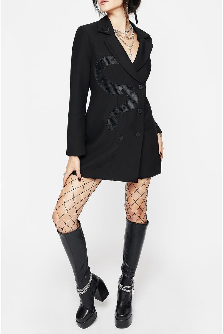 Slither Embroidered Blazer Dress