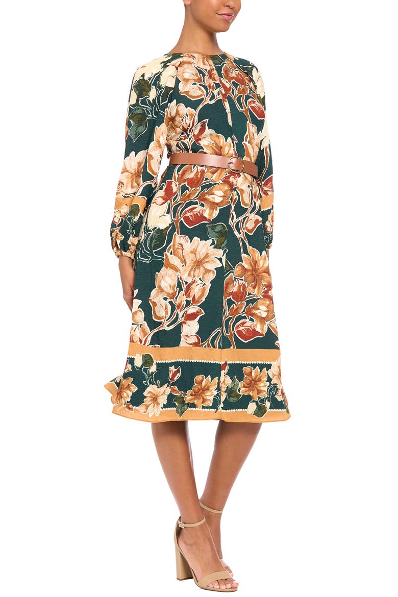 Print Long Sleeve Dress