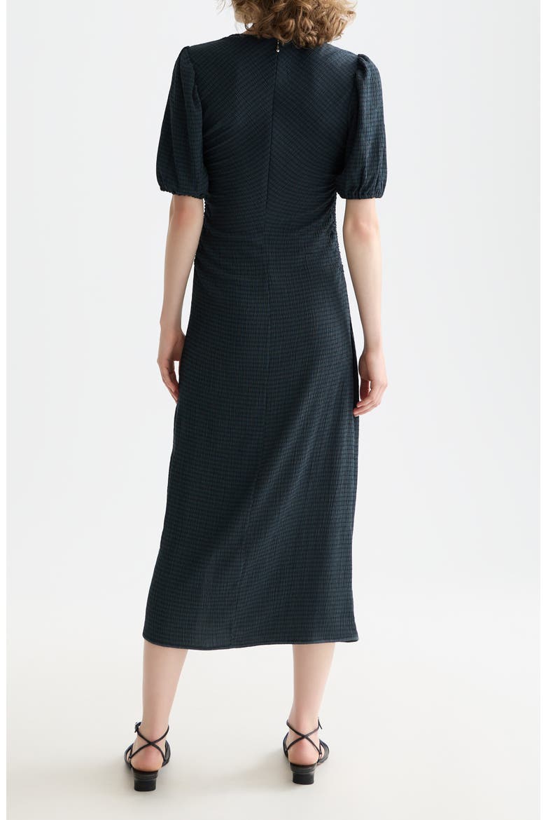 Open Structured Jersey Midi Dress