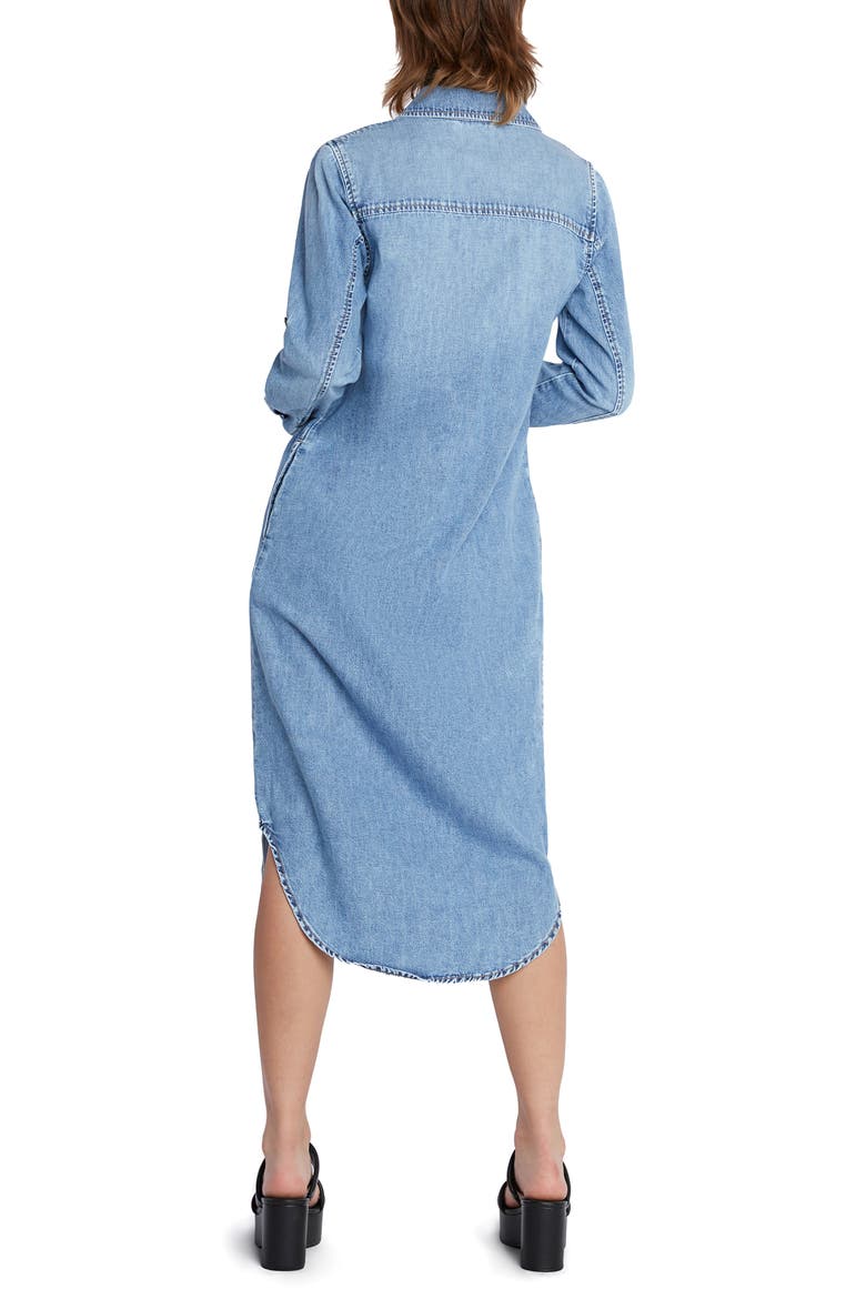 Denim Long Sleeve Maxi Shirtdress
