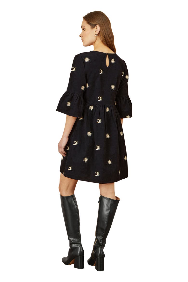 Cosmic Embroidered Cord Mini Dress