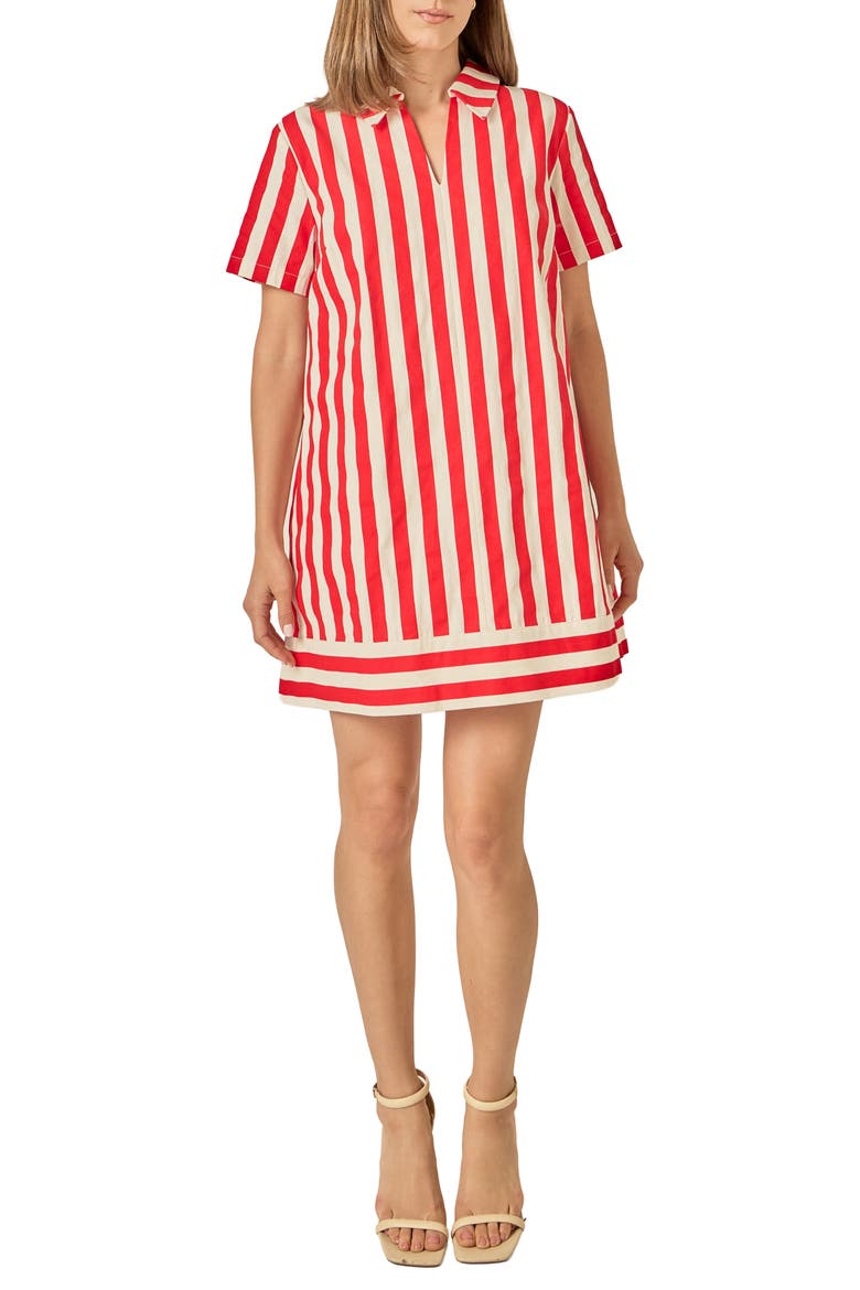 Stripe Mini Shirtdress