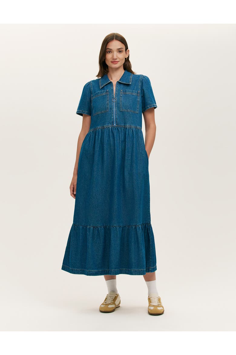Tania Denim Midi Shirt Dress