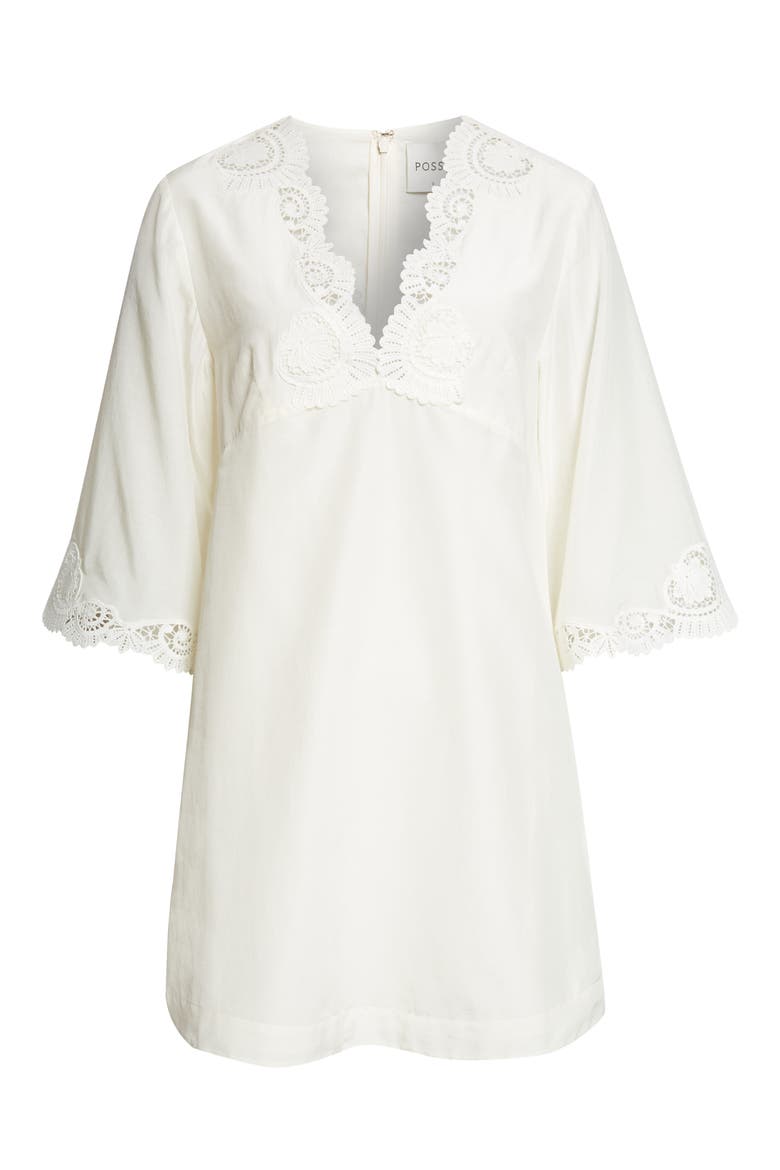 Darya Broderie Trim Kaftan Minidress