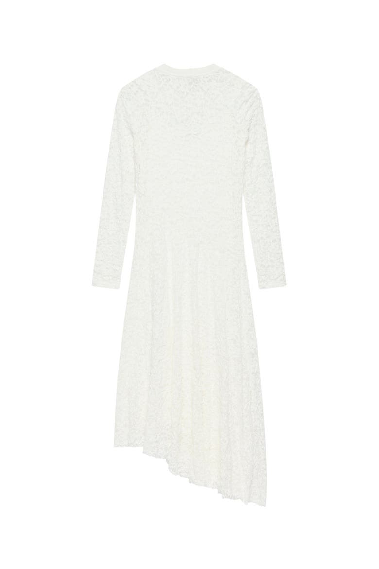 Lace Full Asymmetric Midi Dress
