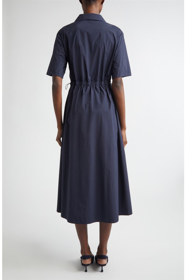 Stretch Nylon Midi Shirtdress
