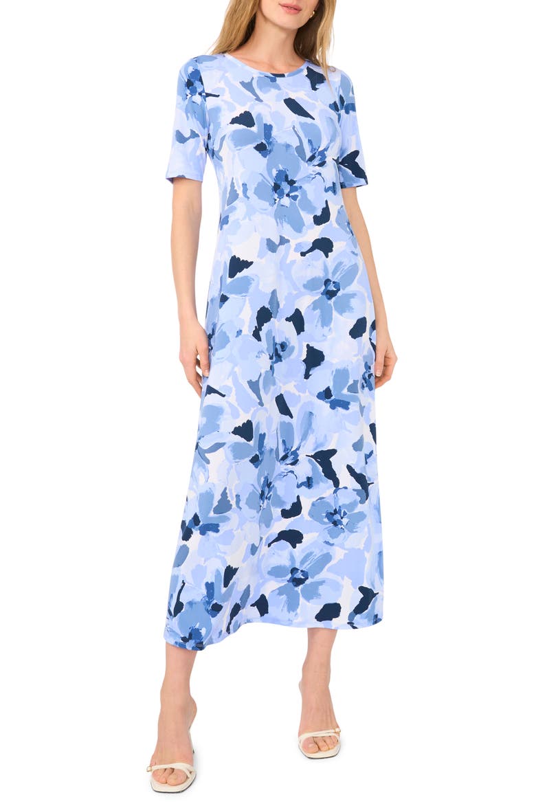 Floral Crewneck Maxi Dress