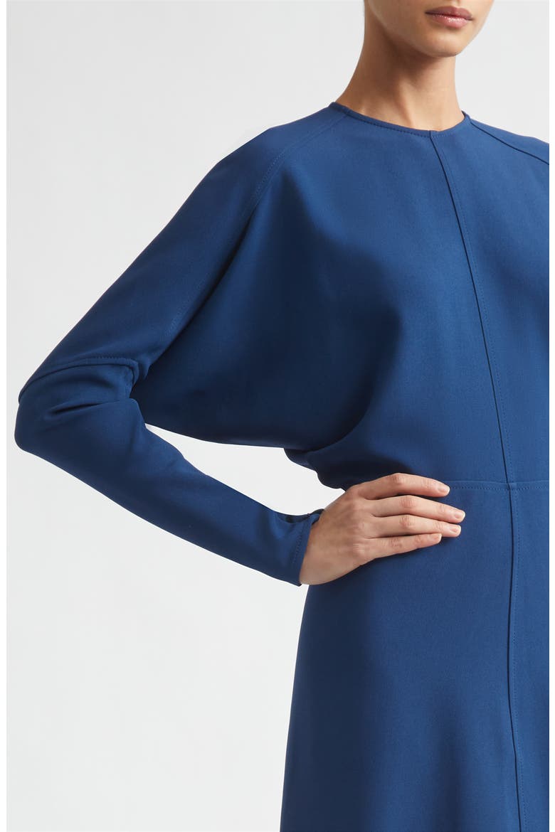 Dolman Long Sleeve Cady Midi Dress