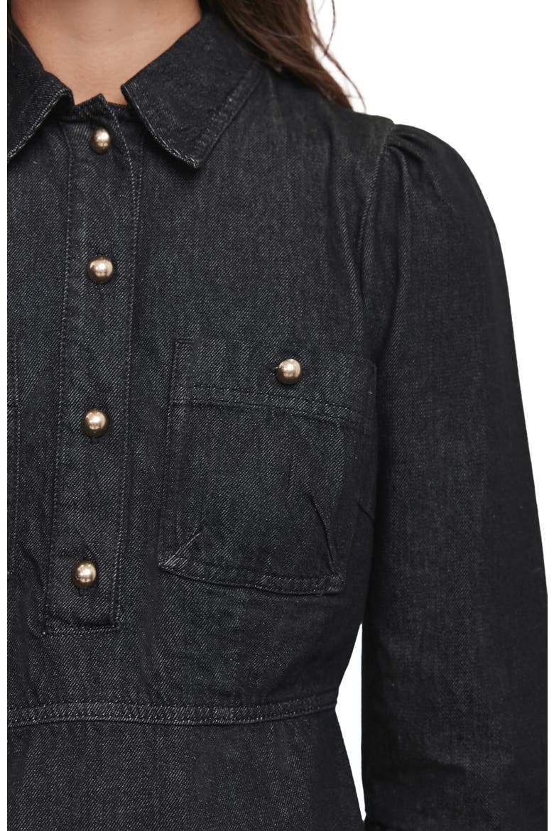 Denim Midi Shirt Dress
