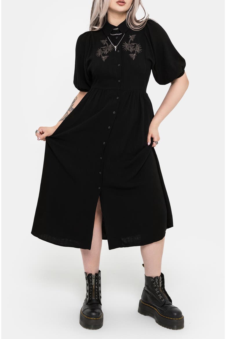Dionaea Midi Shirt Dress