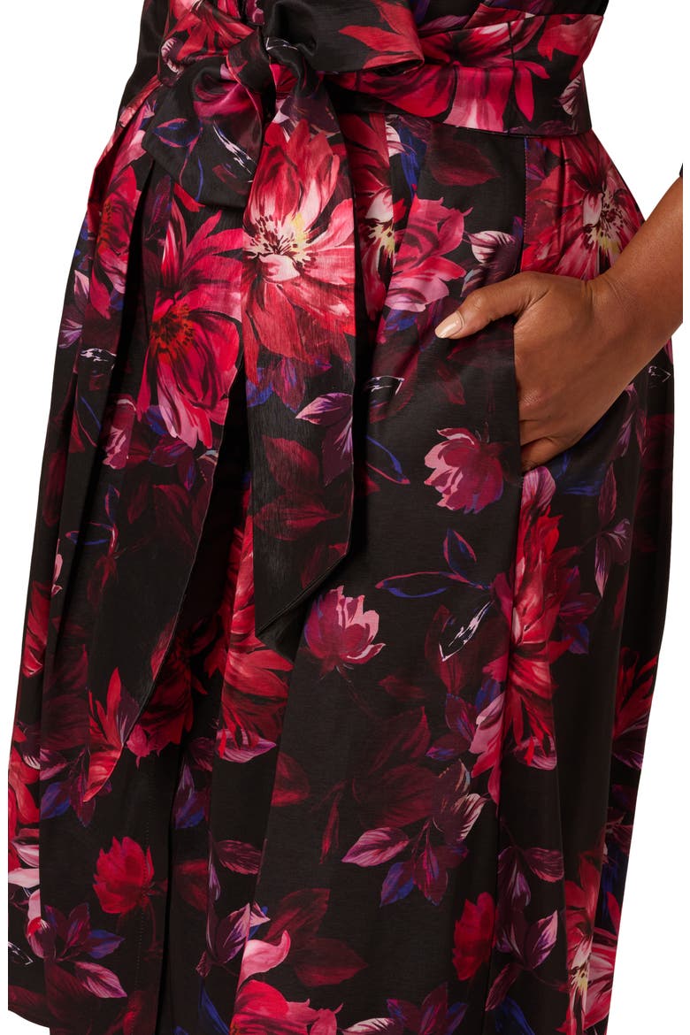Print Long Sleeve Taffeta Shirtdress