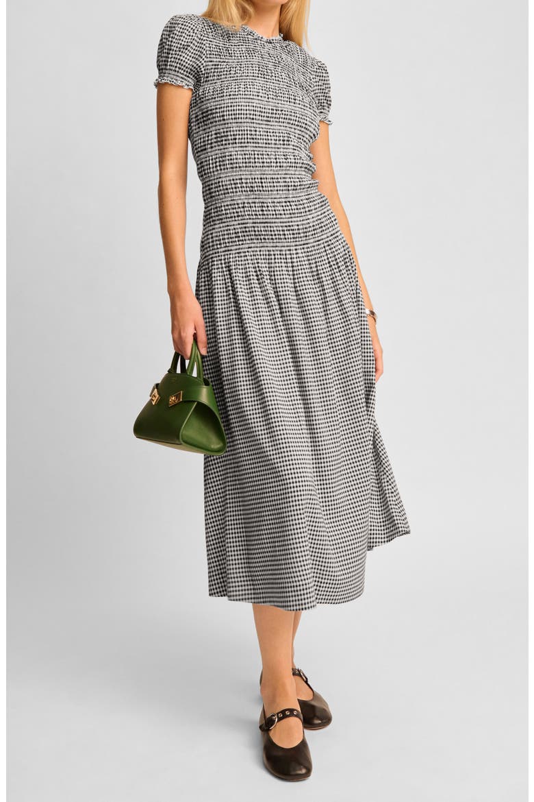 Kira Check Print Midi Dress